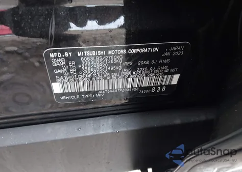 2023 Mitsubishi Outlander Phev Sel S-Awc from USA, damaged, VIN JA4T5VA97PZ034428
